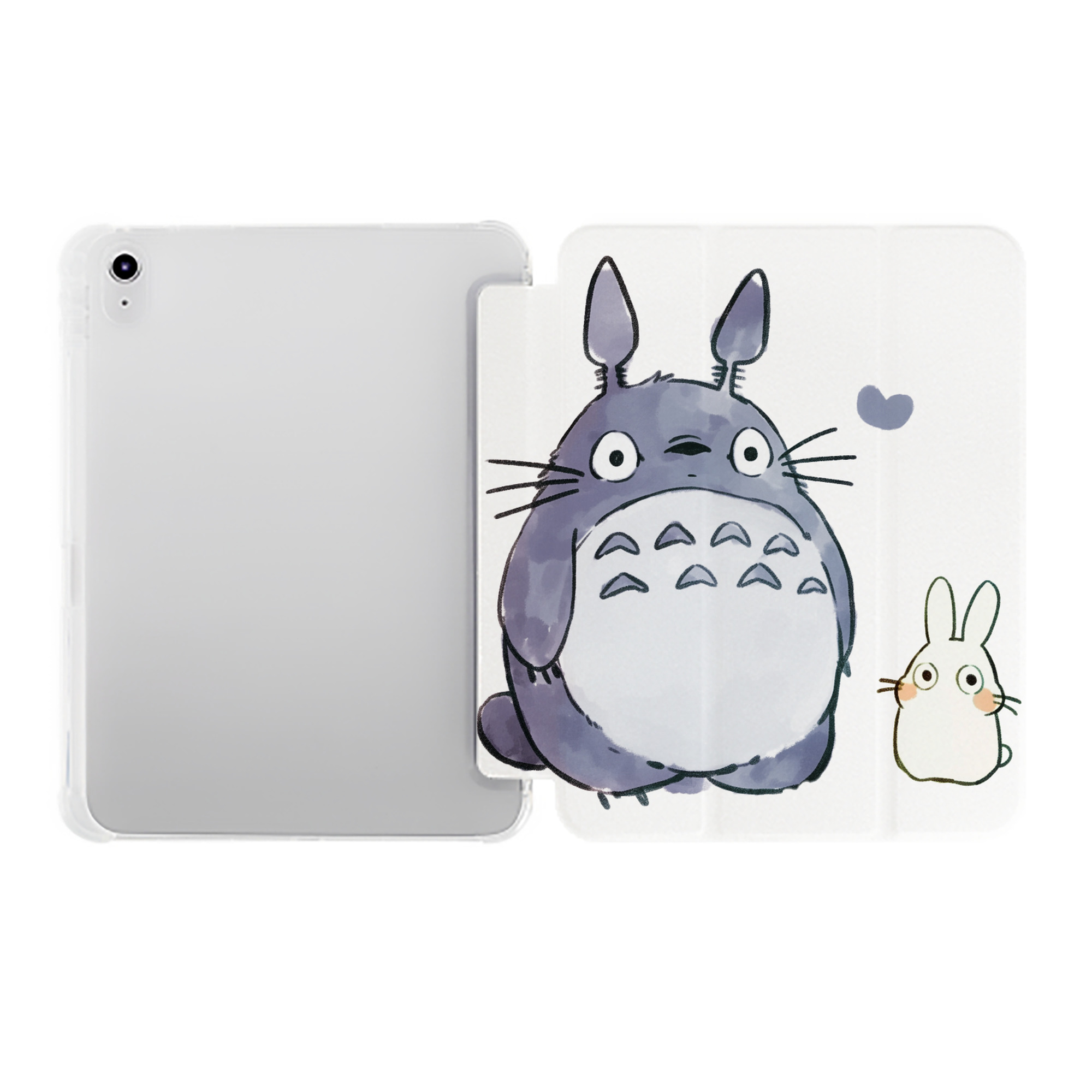 （画像用） となりのトトロ 草壁メイ 草壁サツキ My Neighbor Totoro Satsuki Kusakabe Mei Kusakabe IPad ケース ペン収納付き 三つ折りスタンド PUレザー×シリコン 対応機種9.5/10.5/10.9インチ